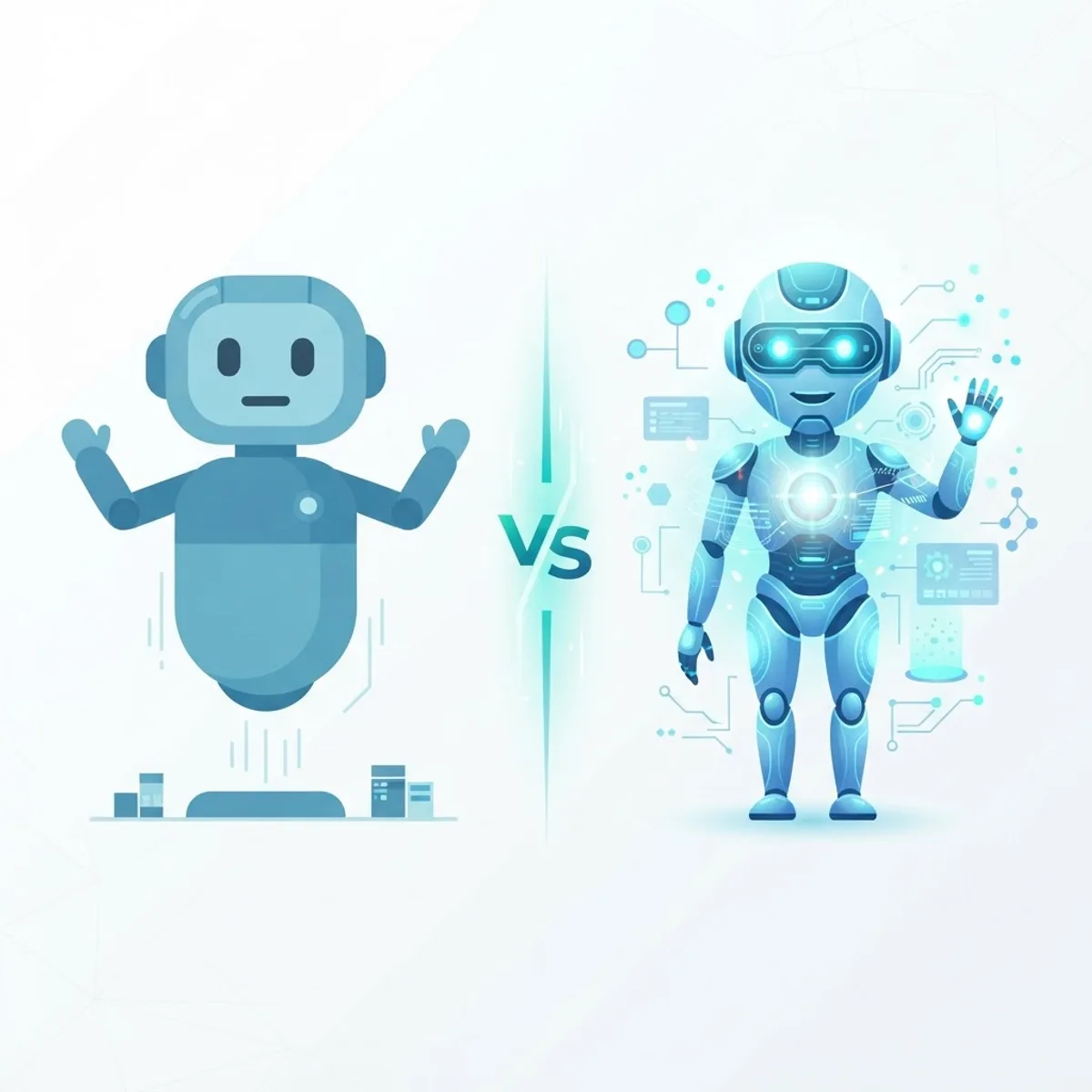 Comparison of Oren AI assistant versus a basic chatbot