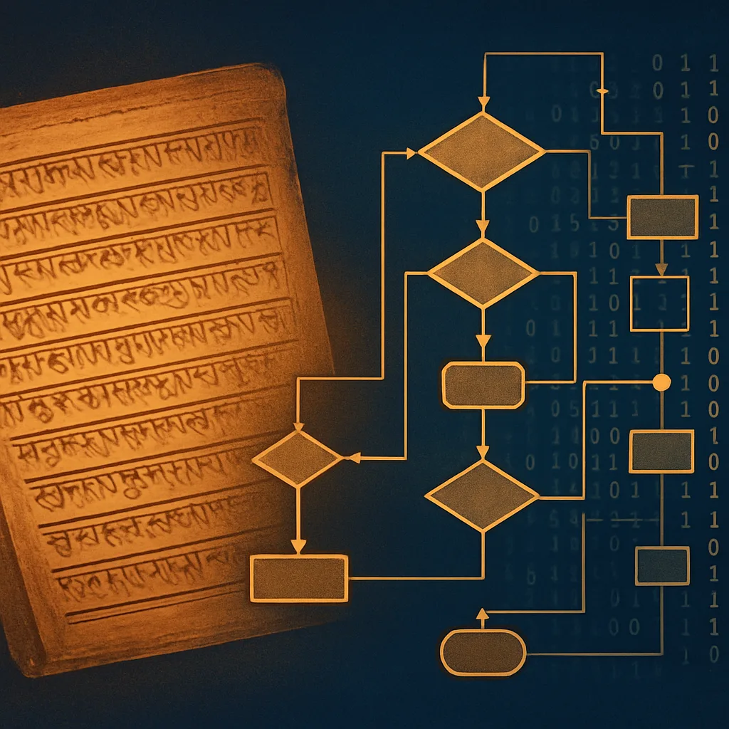 Panini grammar represented as AI algorithms and rule trees