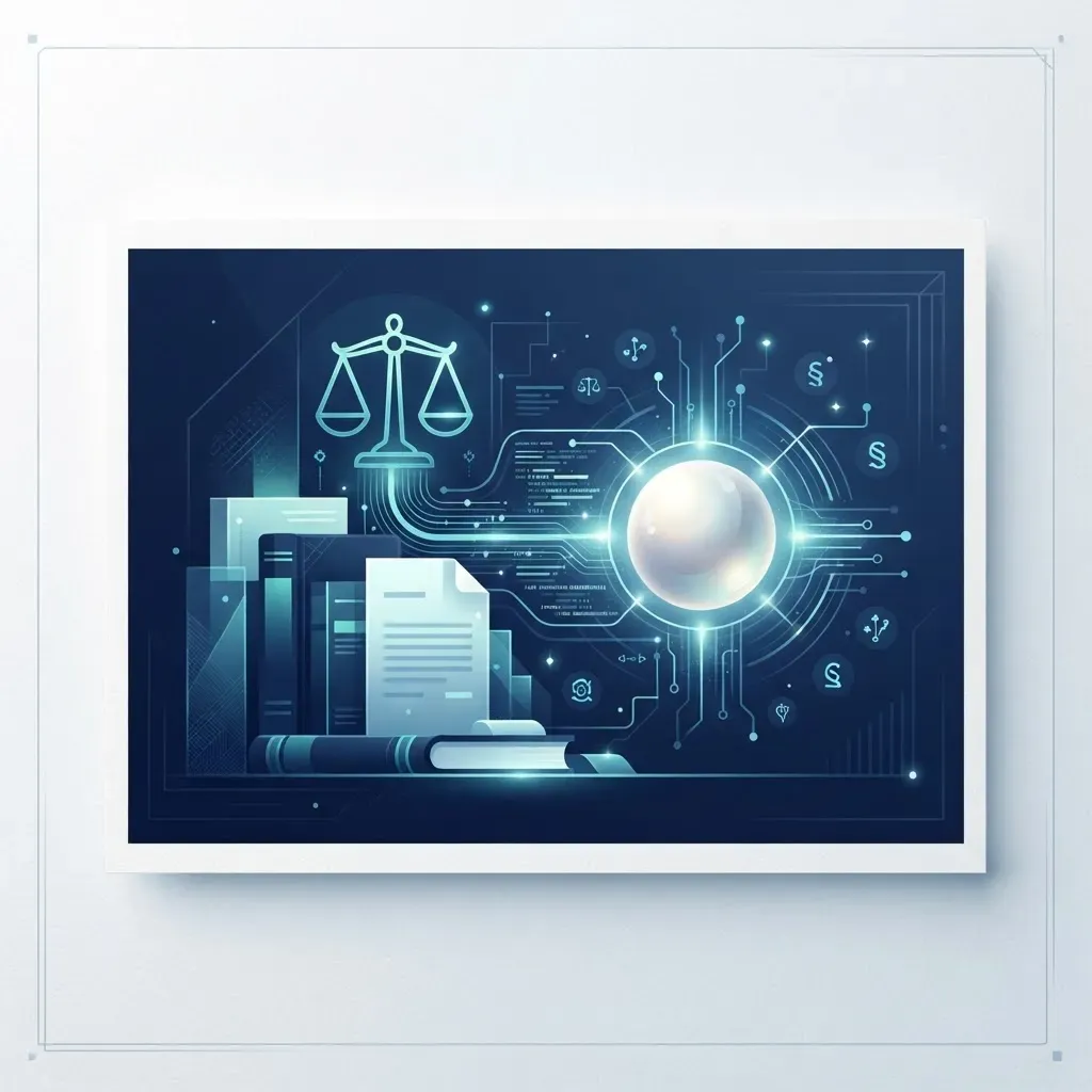 AI assisted legal research with documents and scales of justice