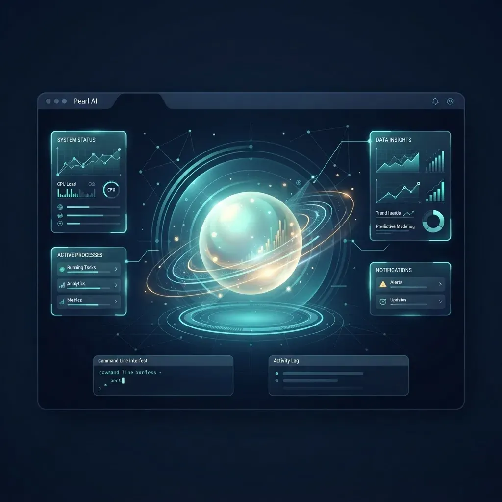 Pearl AI assistant overview interface concept
