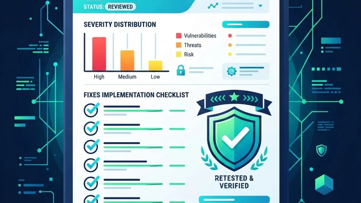 Penetration testing report and remediation workflow