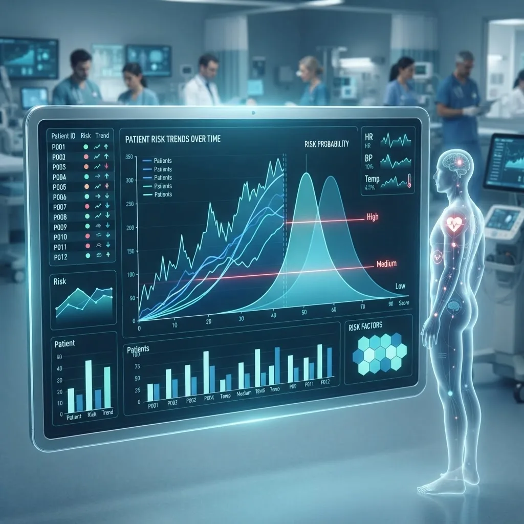Predictive analytics dashboard showing patient risk trends