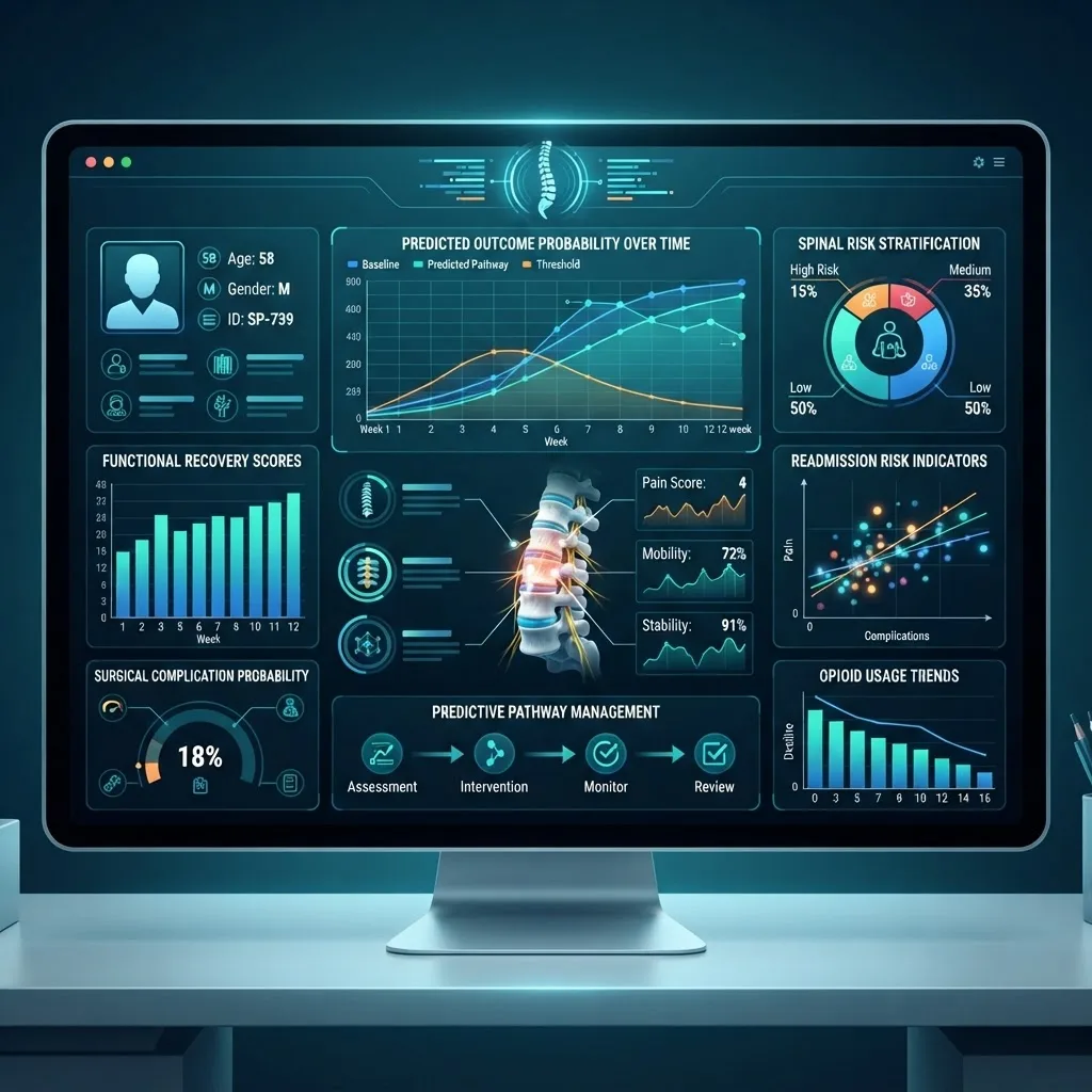 Predictive analytics dashboard for spinal patient outcomes