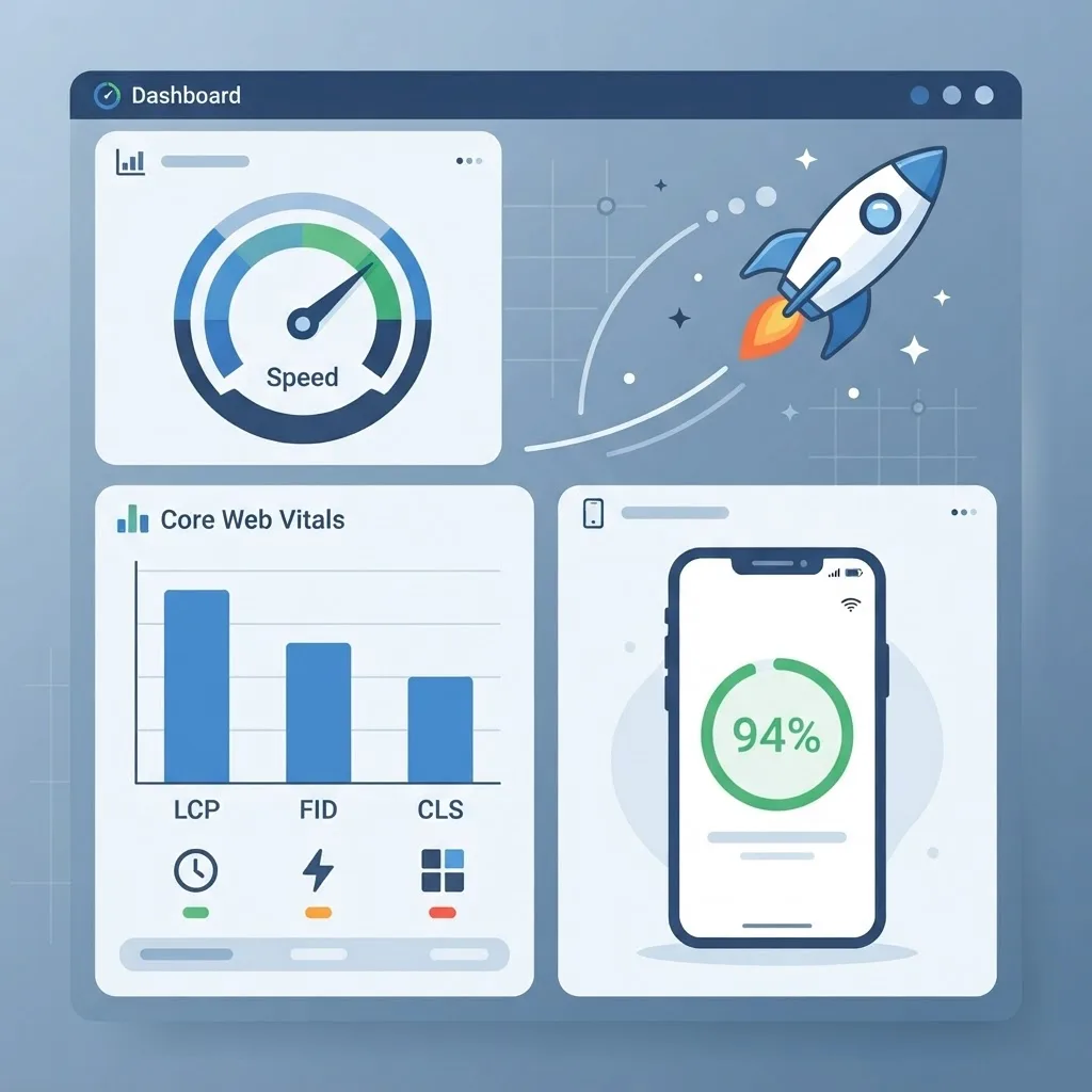 Performance metrics dashboard for a progressive app