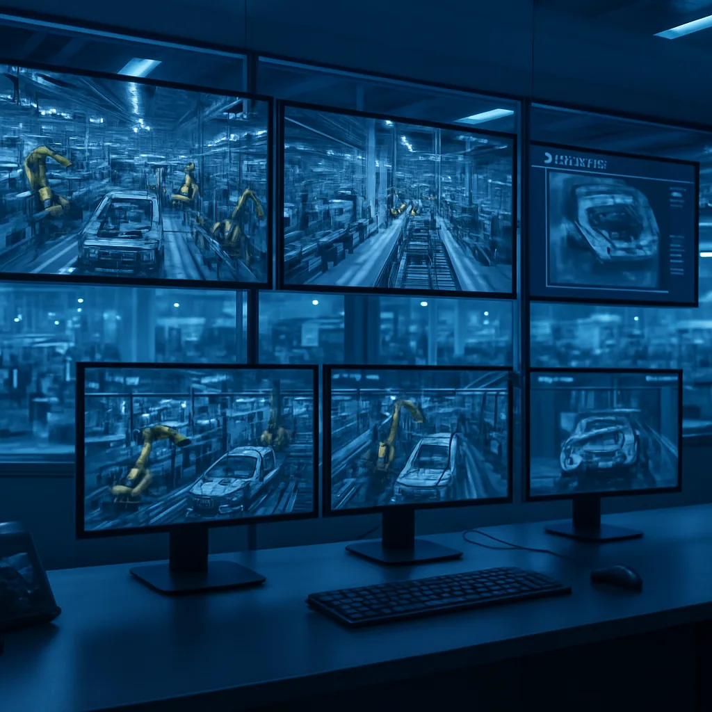 Real-time production line monitoring screens