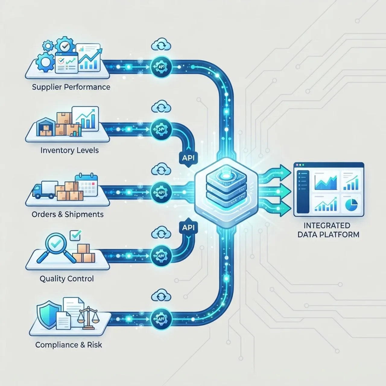 Real-time supplier data integration illustration