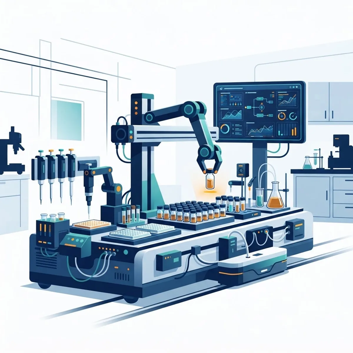 Robotic self-driving chemistry laboratory