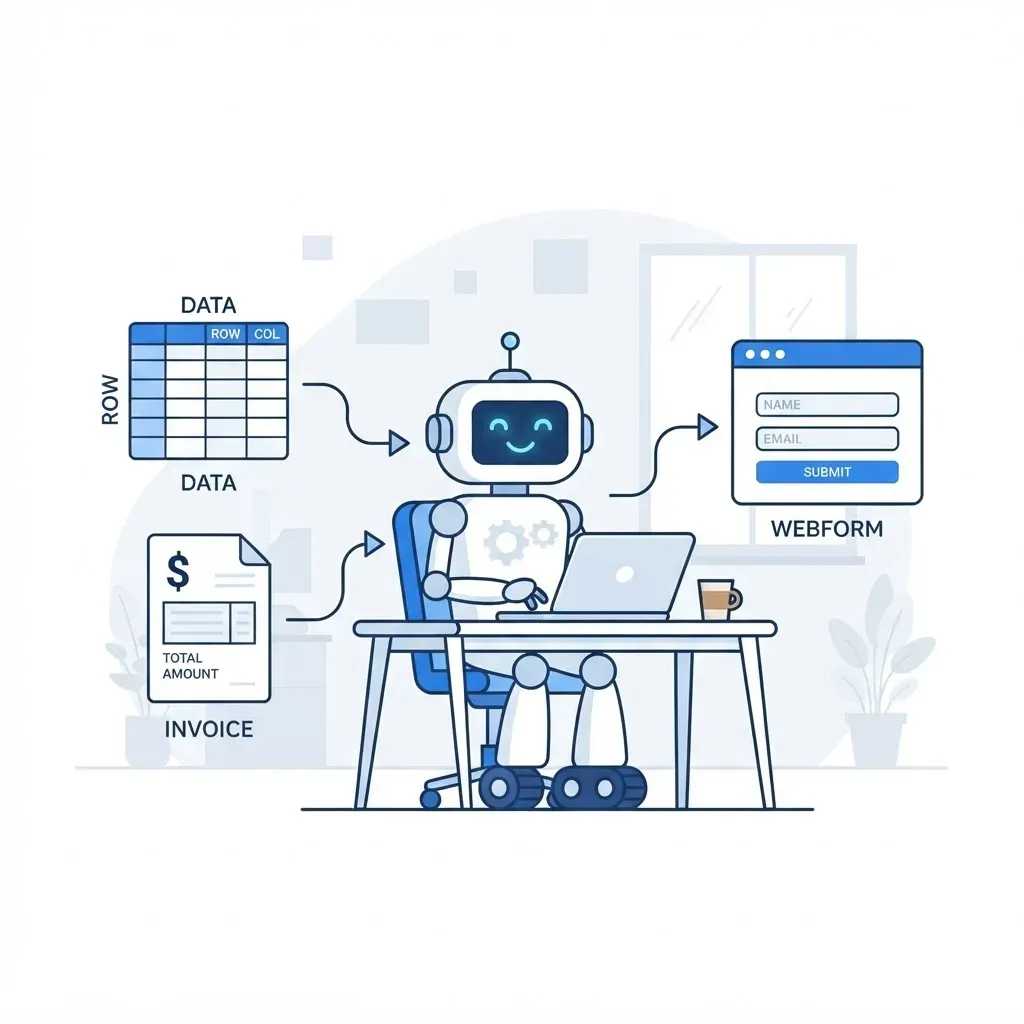Software robot performing data entry tasks