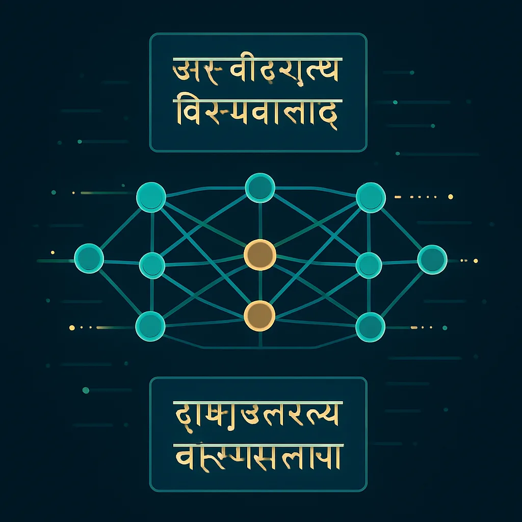 Machine learning models trained on Sanskrit text illustration