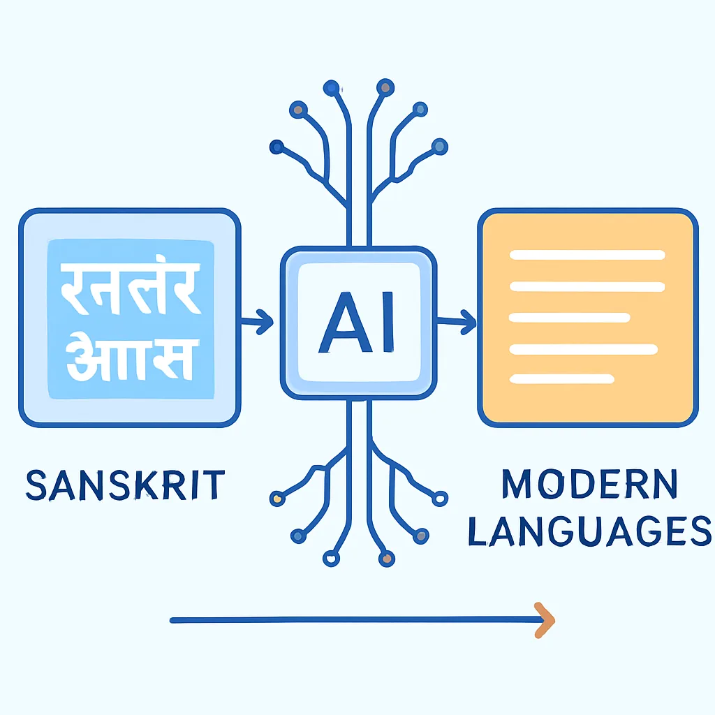 machine translation between Sanskrit and modern languages