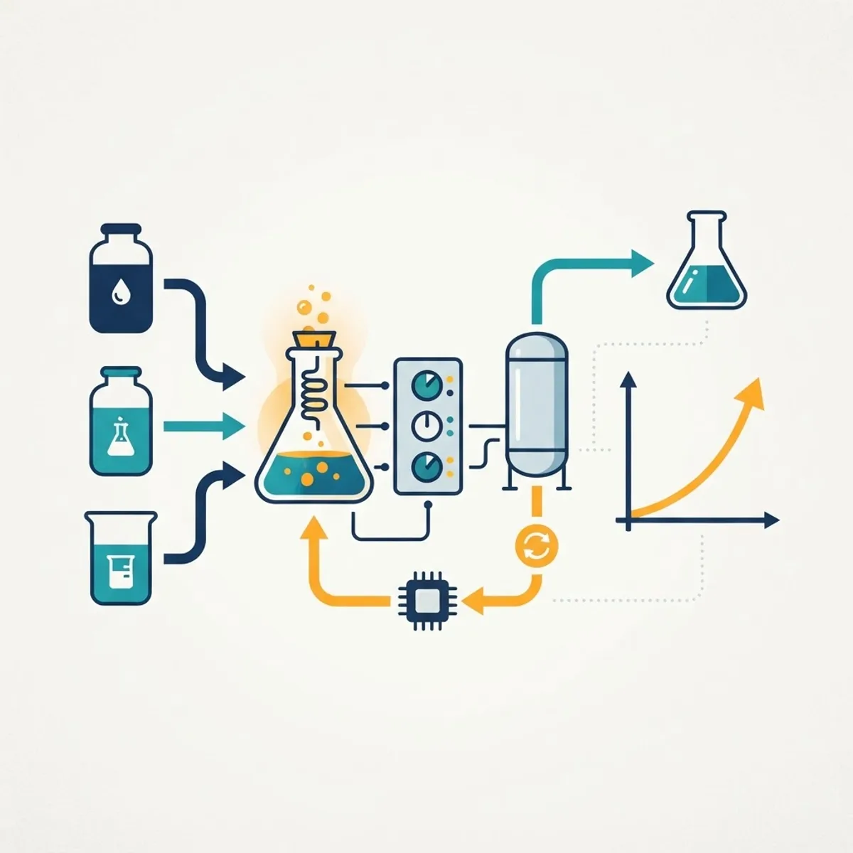 Self-optimizing reaction workflow
