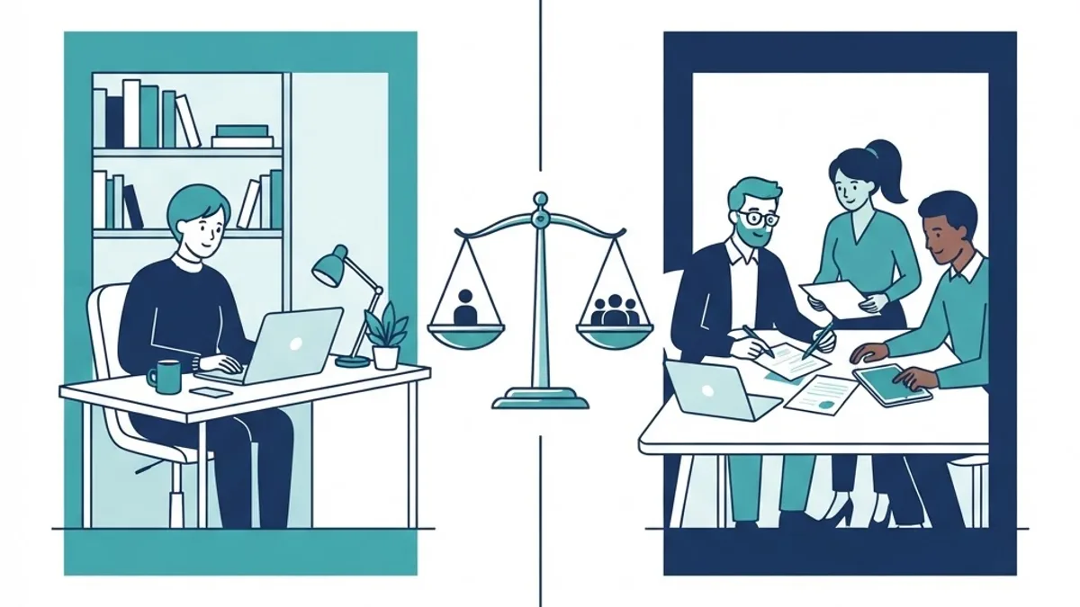 Comparison of an independent SEO consultant versus an agency team