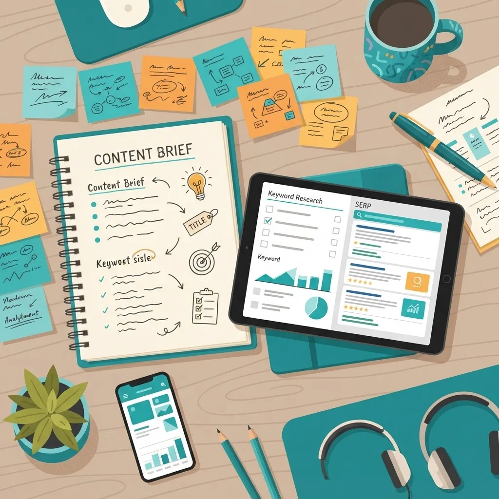 SEO content brief and keyword research planning