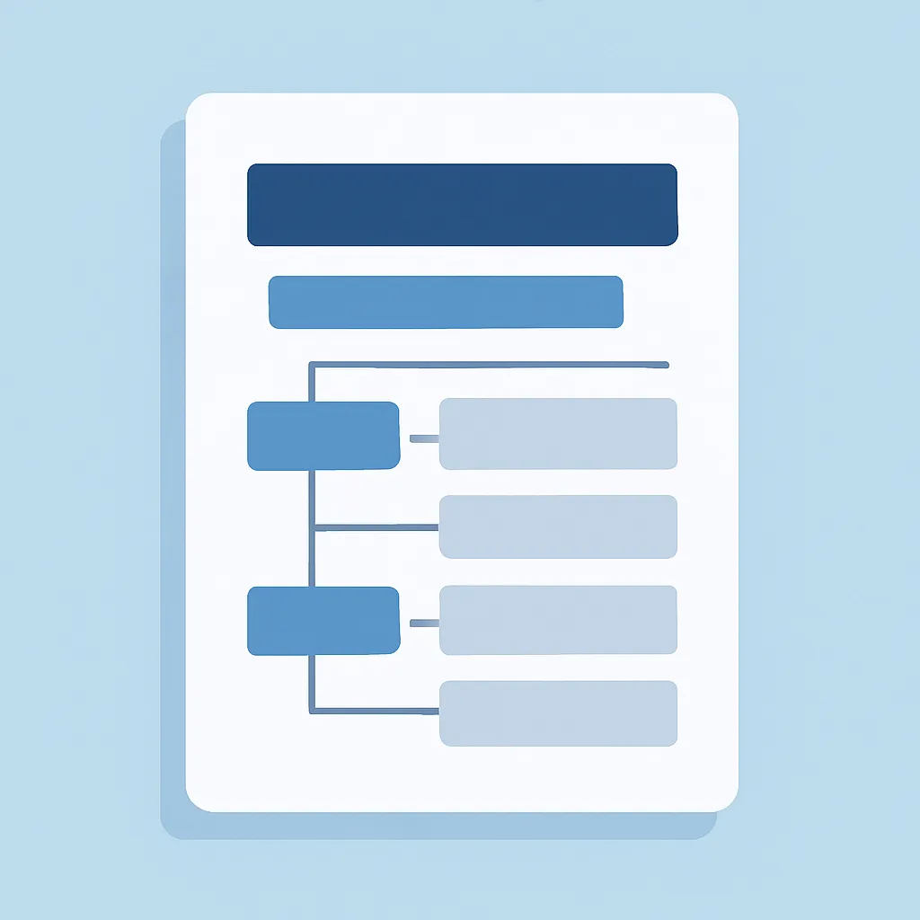 Content outline structure showing heading hierarchy for an SEO article