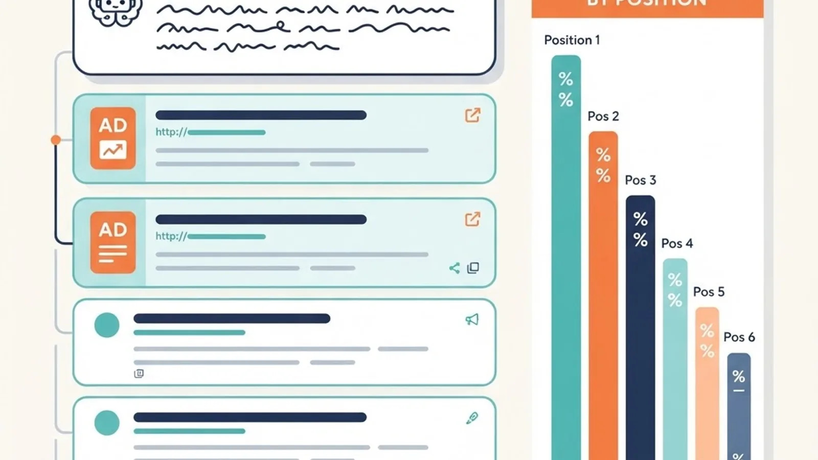 Search results page click share analysis