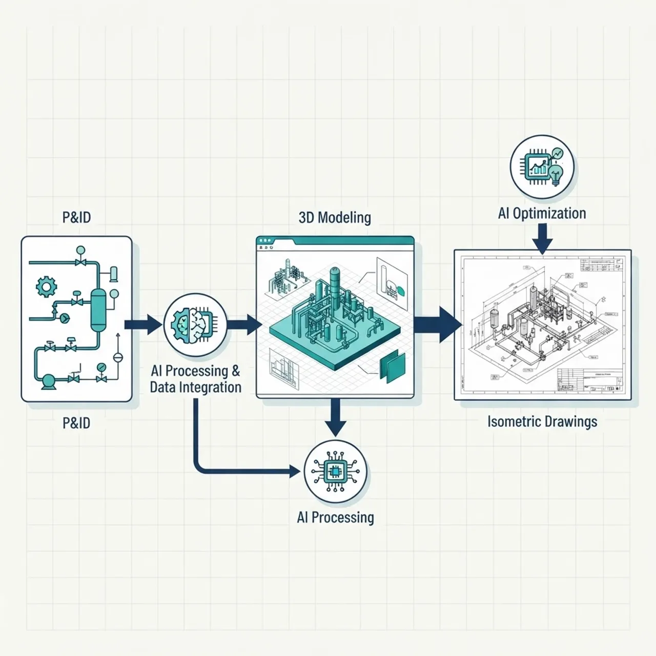 AI-assisted 3D modeling workflow diagram