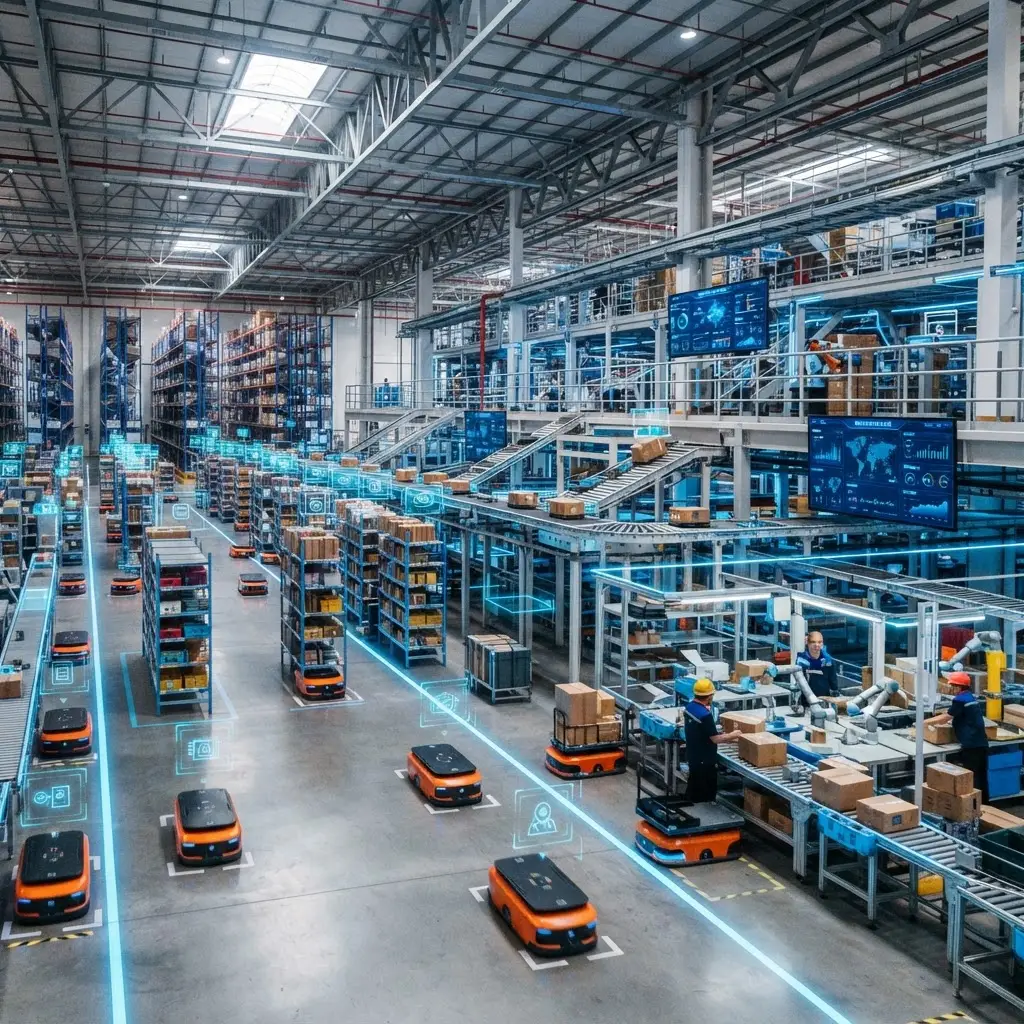 Smart warehouse automation with robots in China