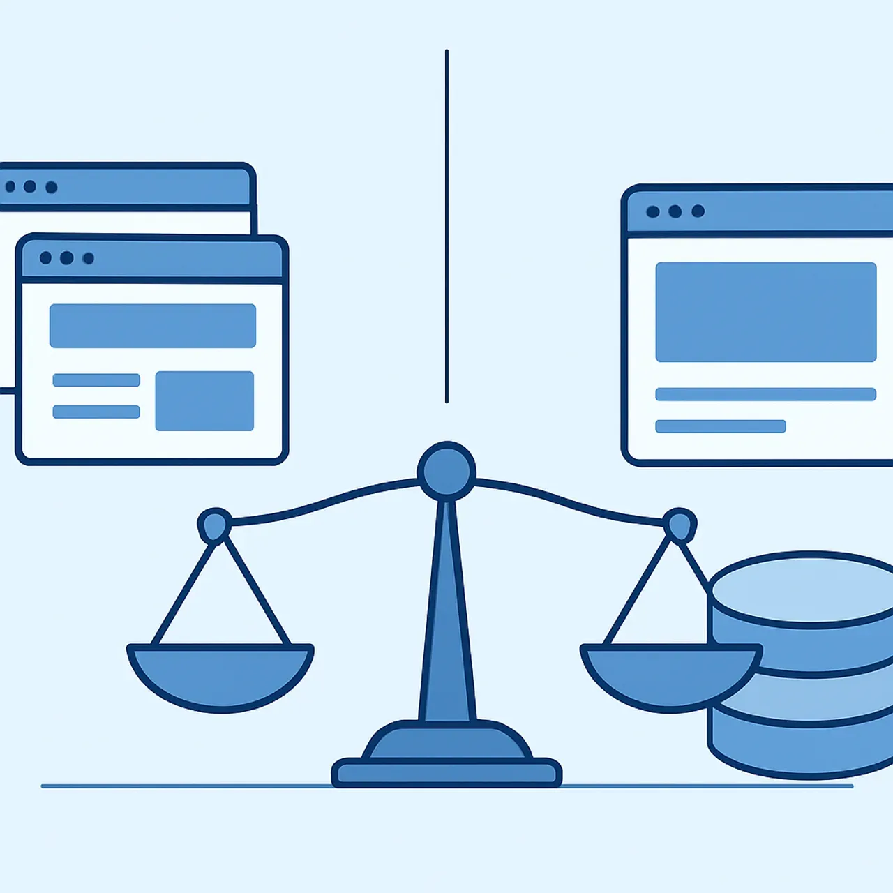 Comparison illustration of software versus a single program
