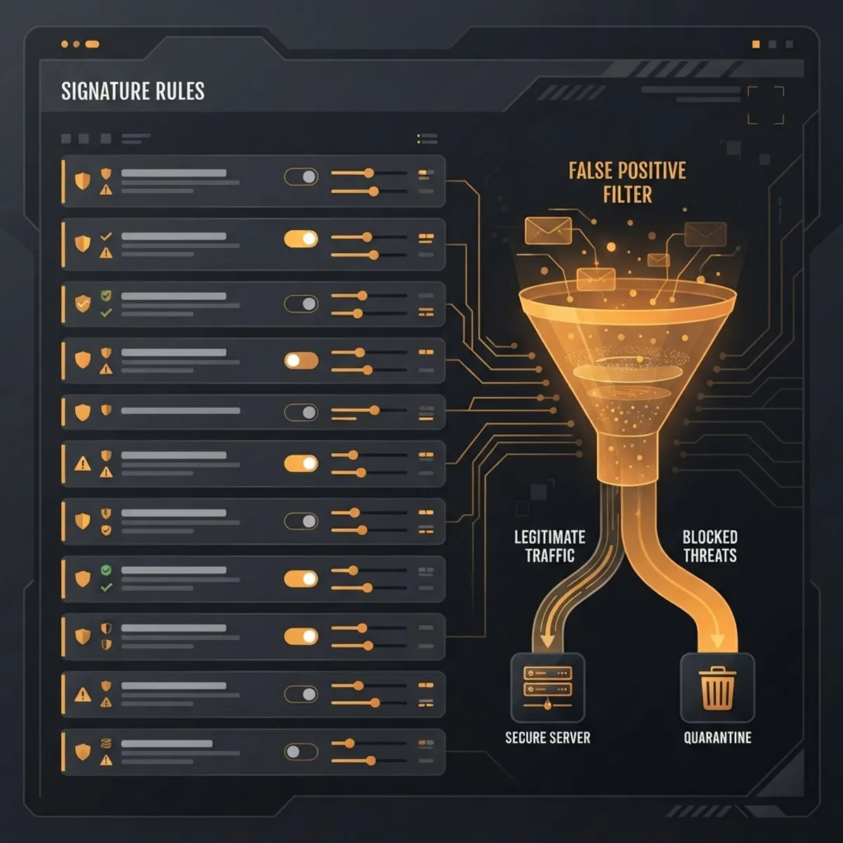 Signature rule tuning and false positive filtering for SonicWall WAF