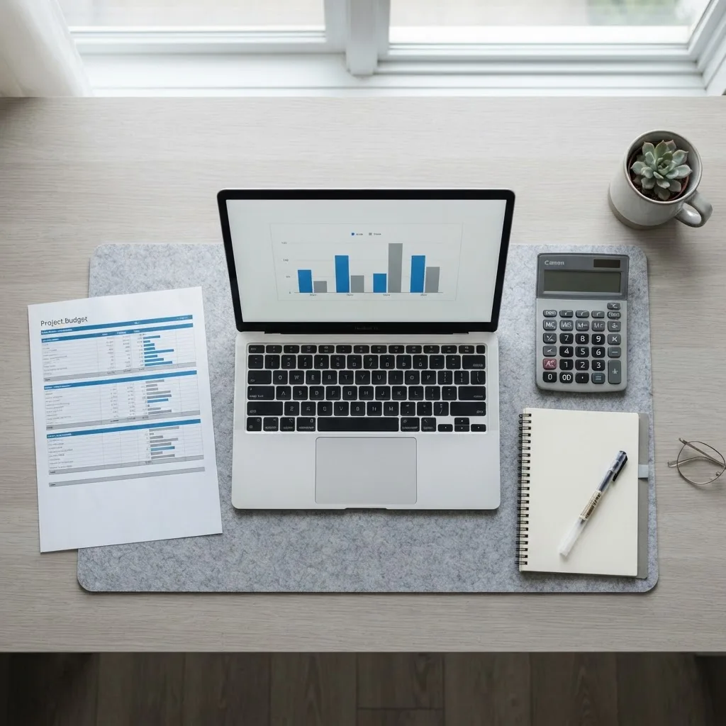 Cost breakdown planning for a web application project