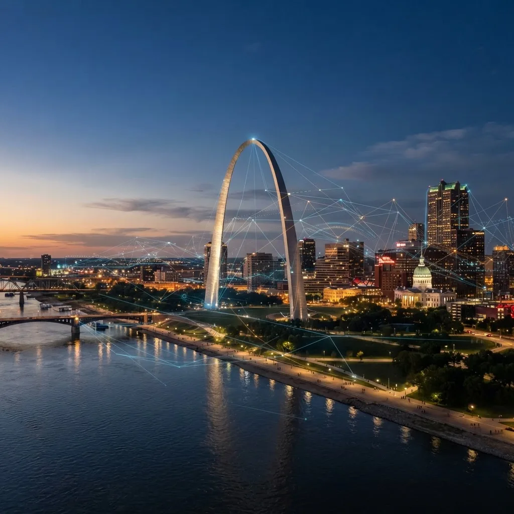 St Louis skyline representing the local technology market
