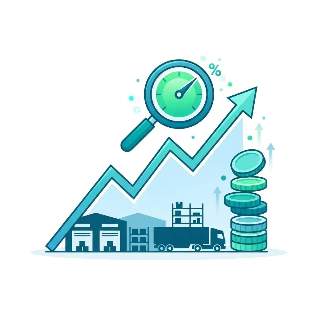Supply chain software ROI calculation chart illustration