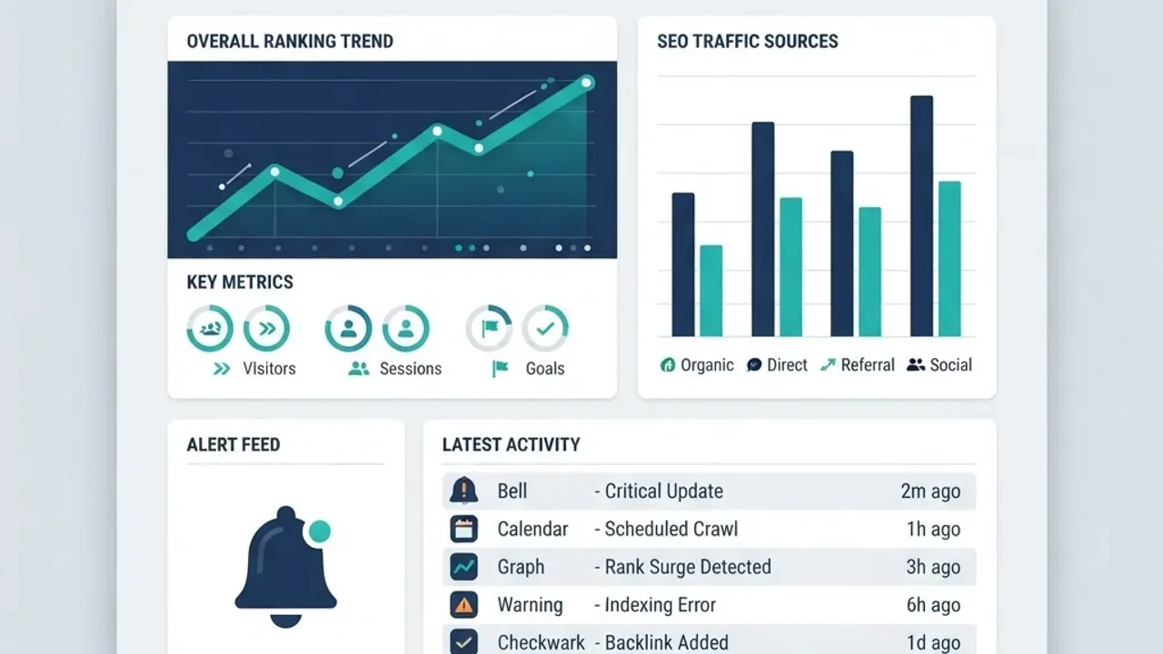 Technical SEO monitoring dashboard and reporting
