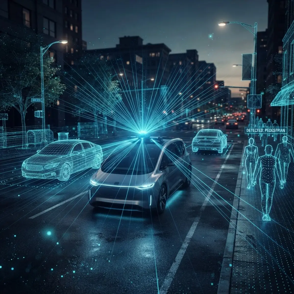 Autonomous vehicle using ToF depth sensing to detect pedestrians