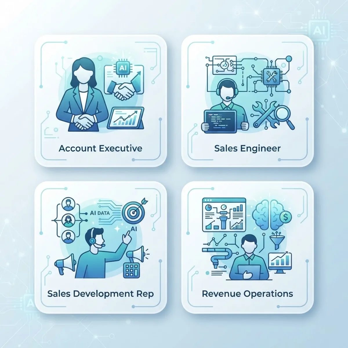 Top AI sales tech roles grid