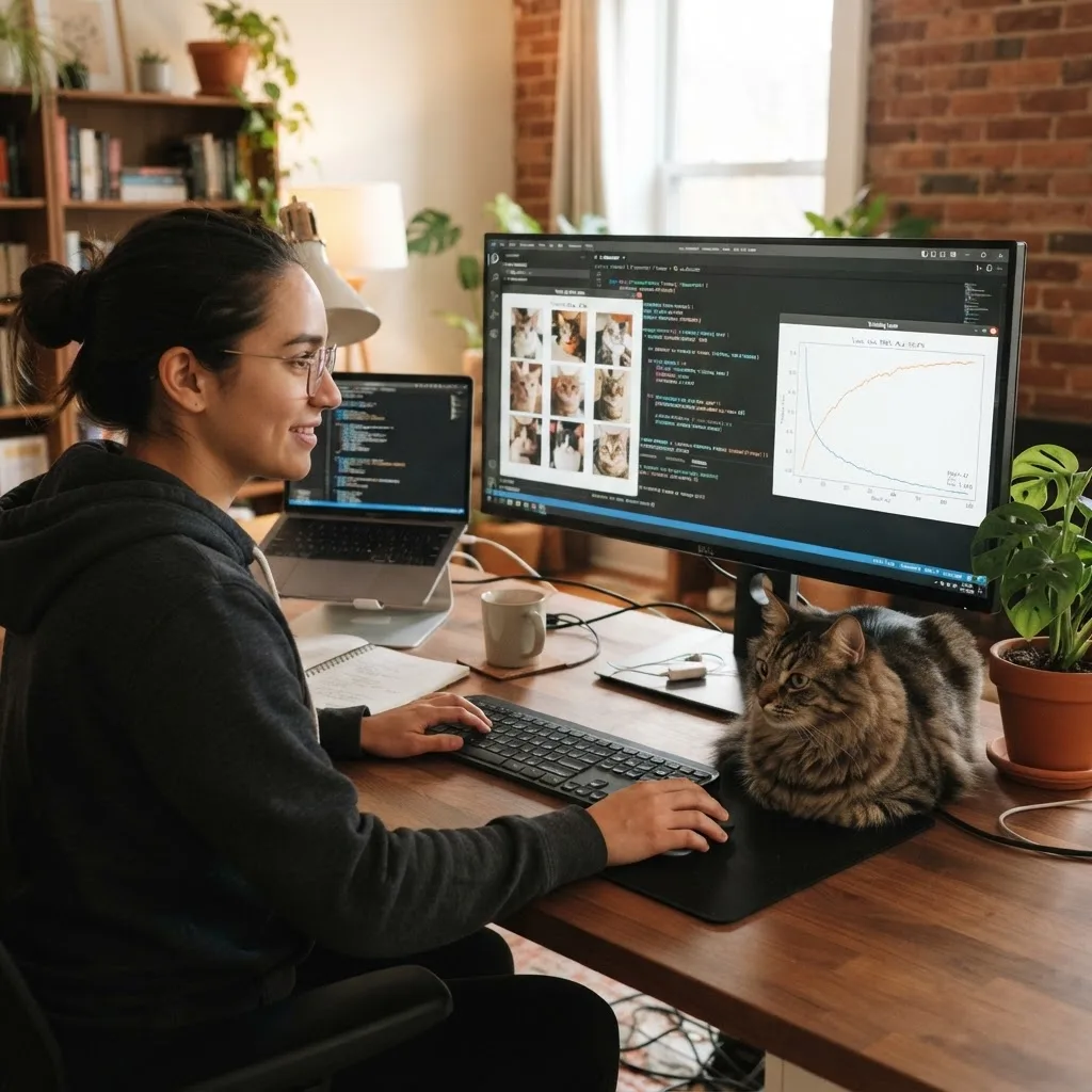 Training a machine learning model on cat photos