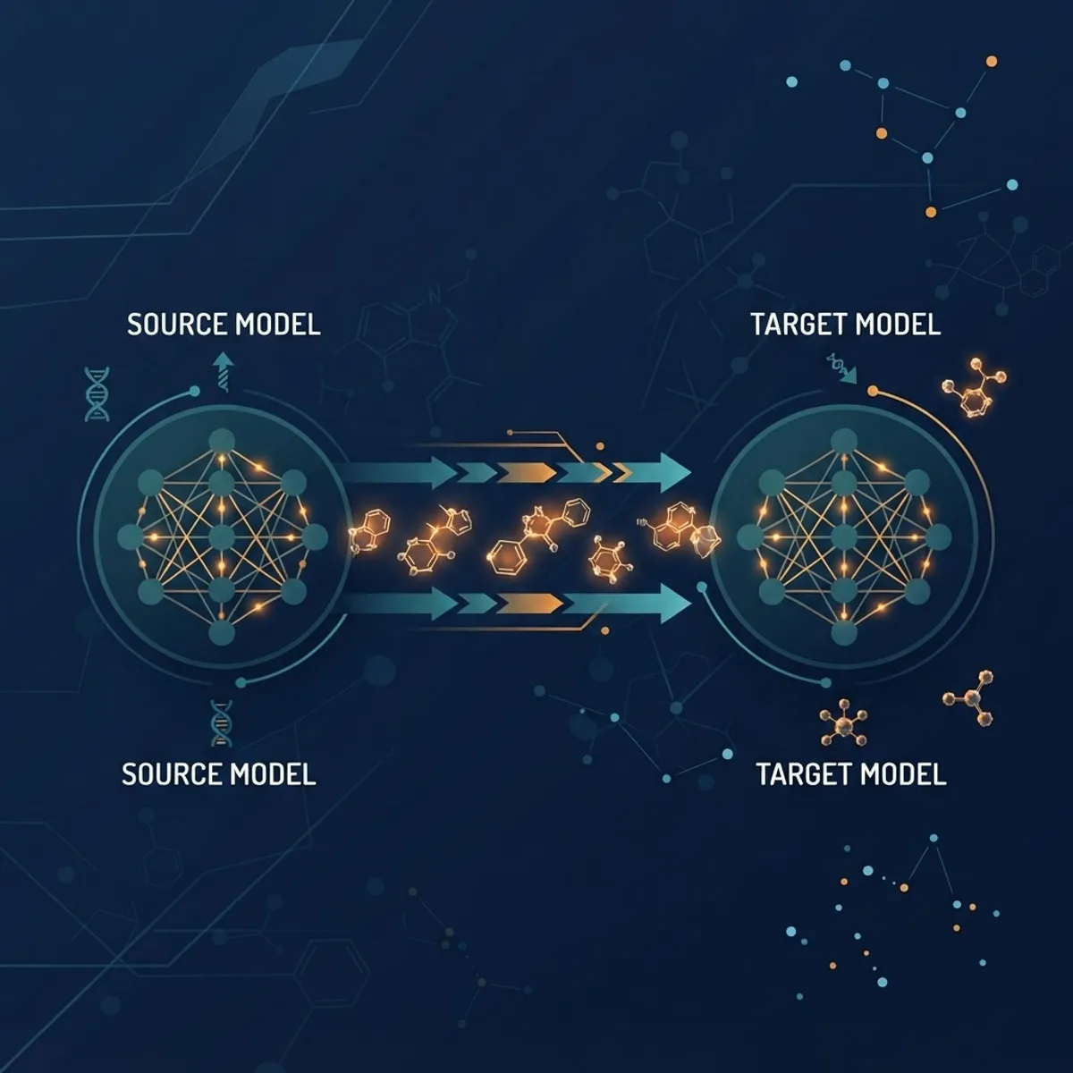 Transfer learning between chemistry models