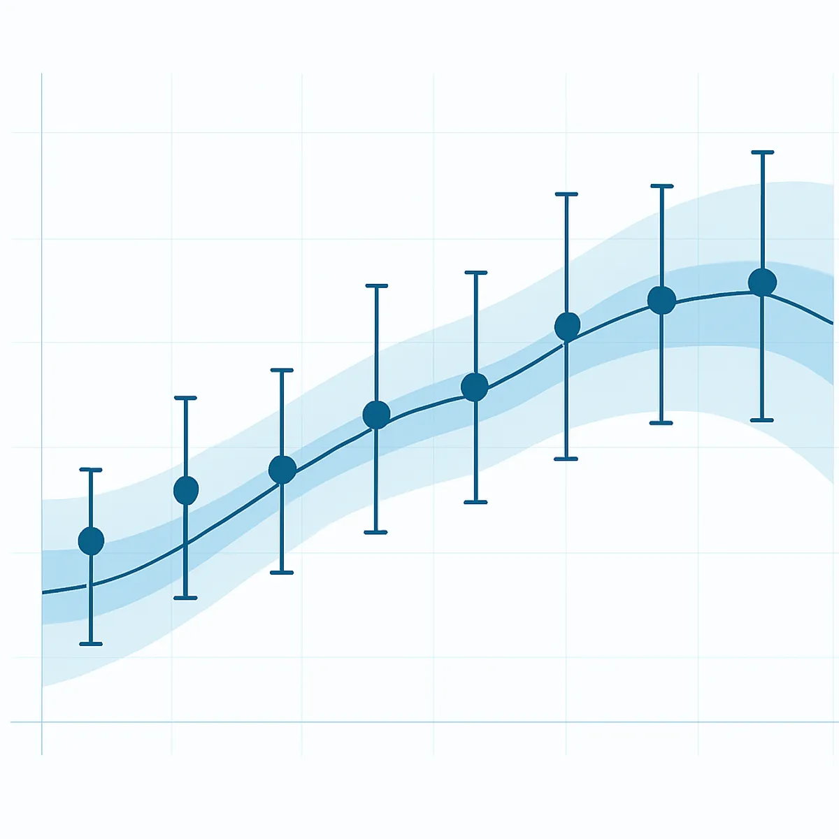 Uncertainty quantification with confidence intervals on a chart