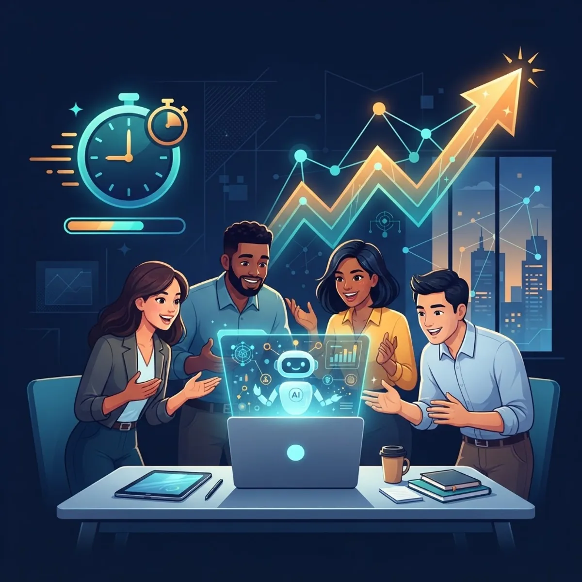 Illustration of business benefits from adopting Unde AI