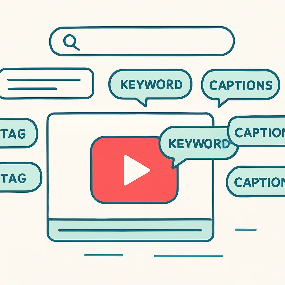 Video keyword optimization tips with tags and captions