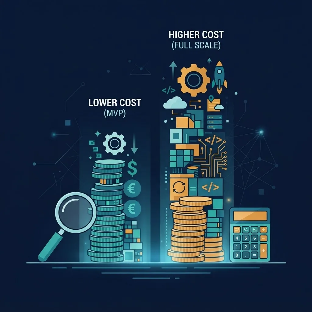 Web application outsourcing cost comparison between in-house and external teams