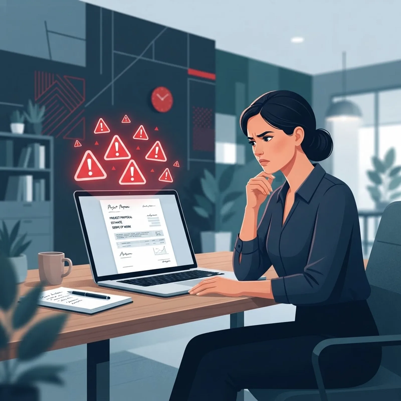 Red flags in a vague web development proposal