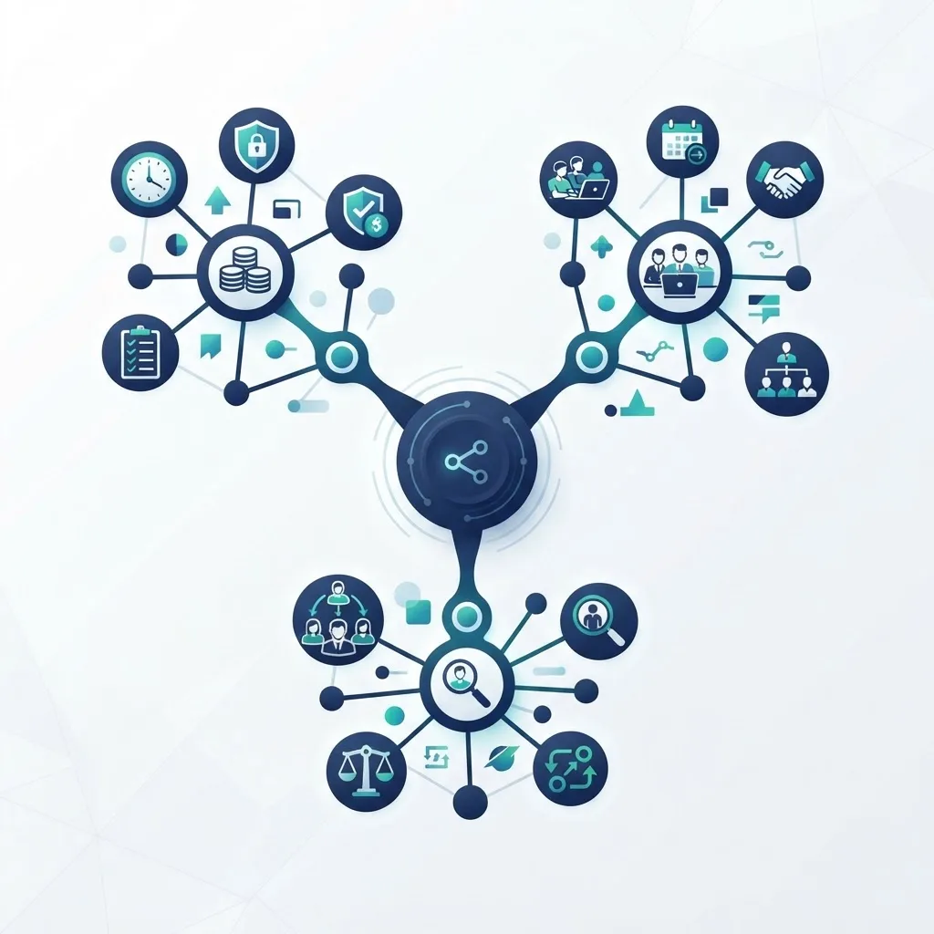 Diagram of web development outsourcing engagement models