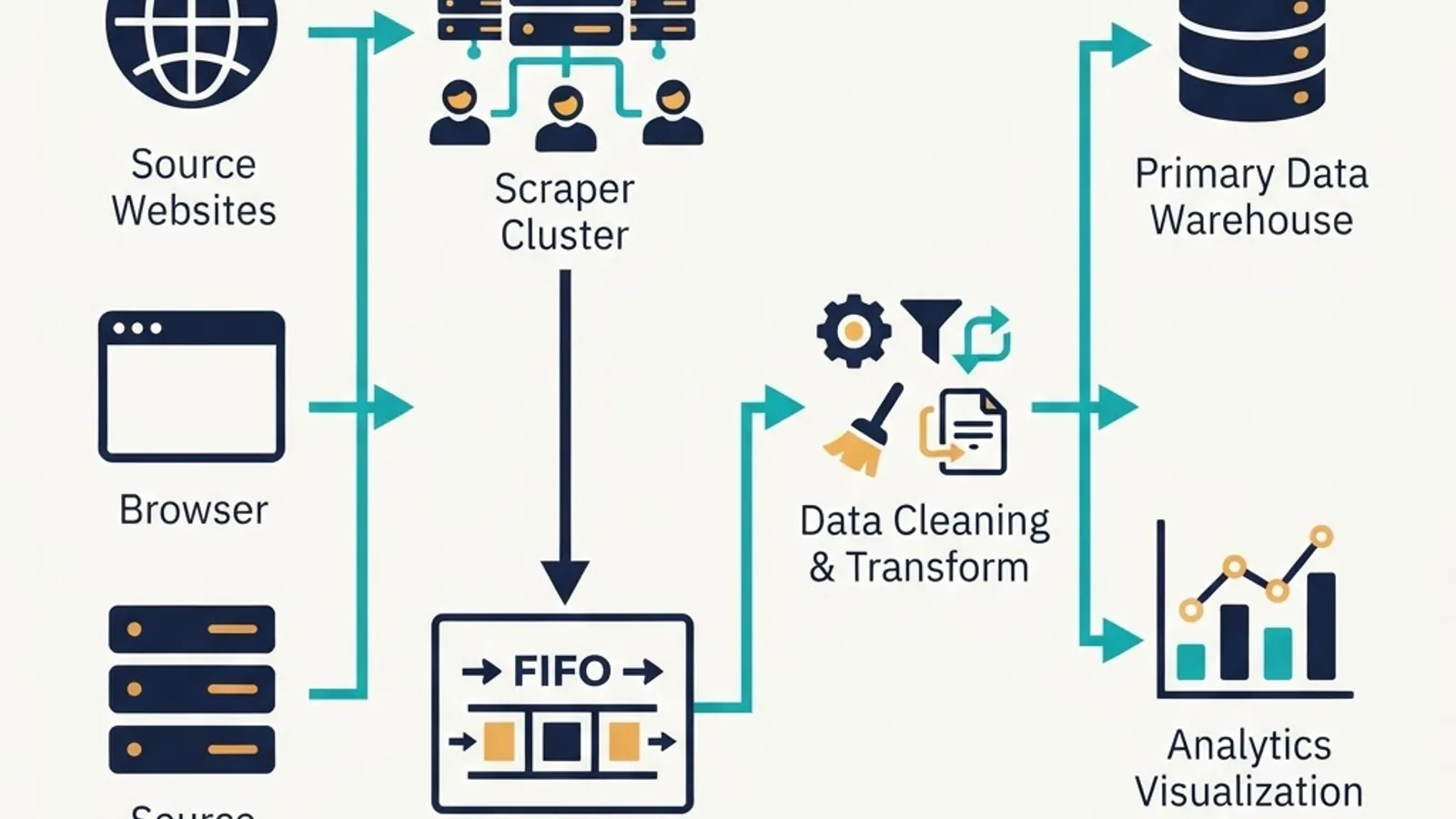 Web scraping data pipeline architecture