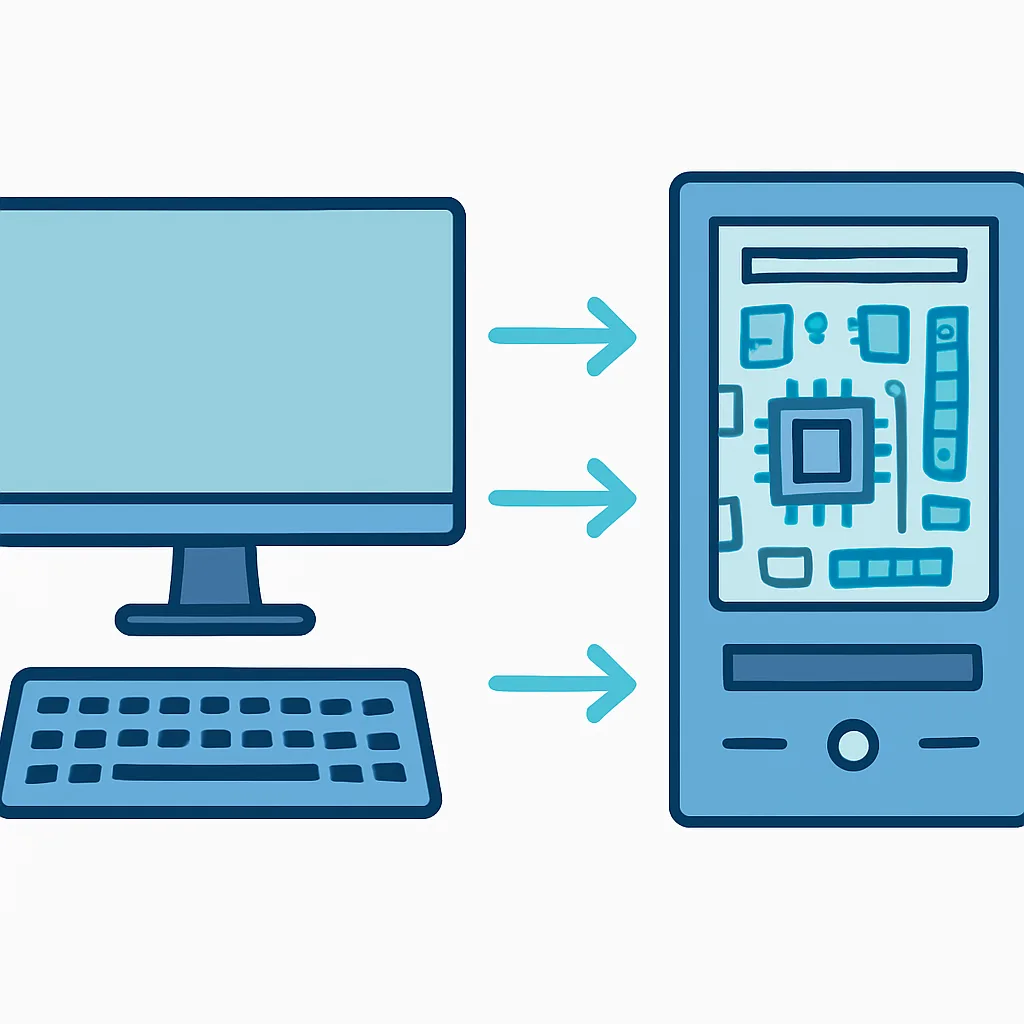 Diagram of a computer showing input processing and output