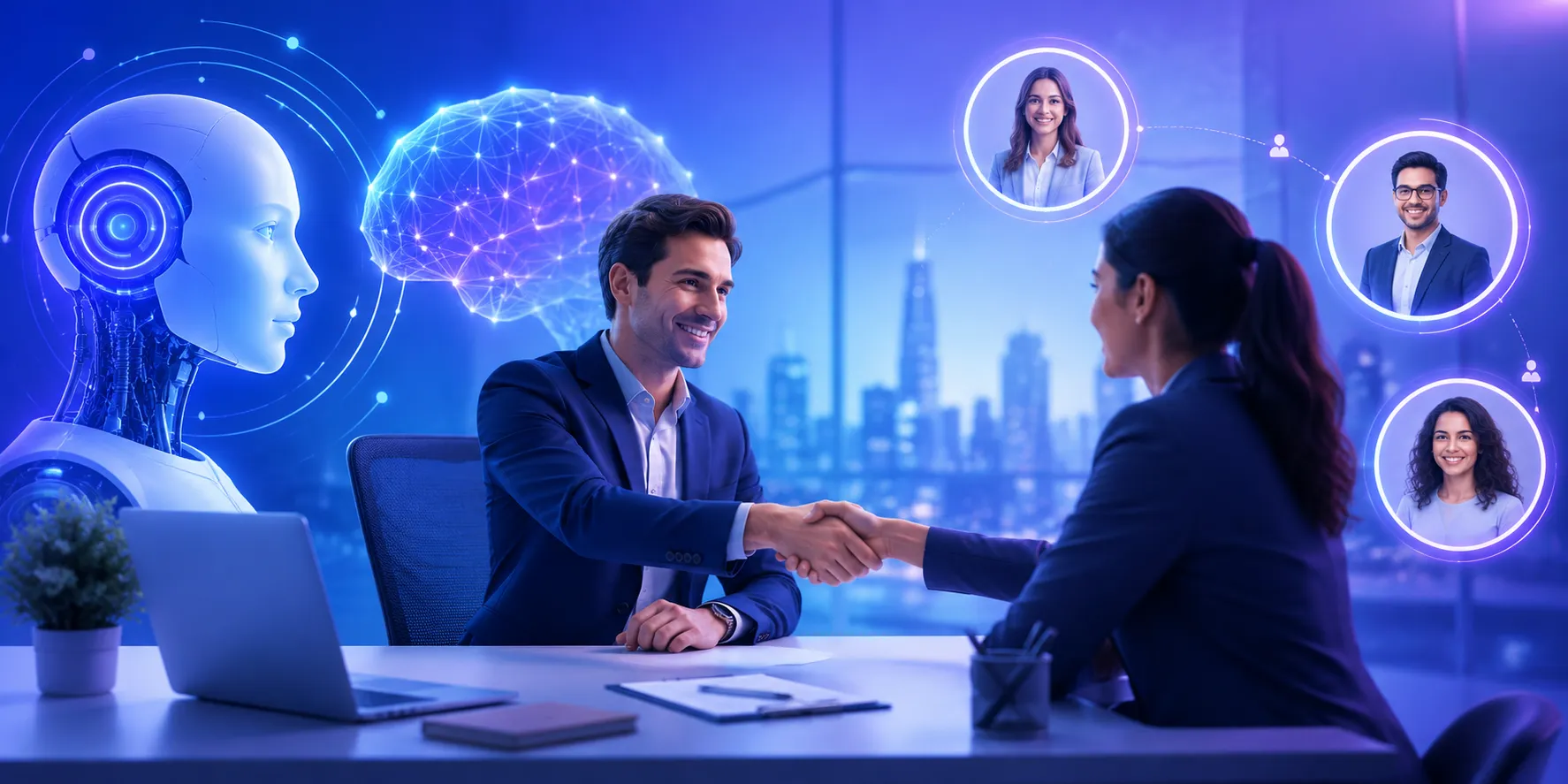 Recruiter reviewing AI sales candidate pipeline on a dashboard