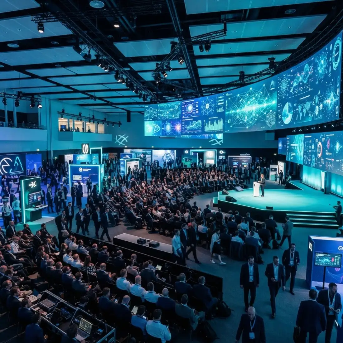 Overview of the World AI Cannes Festival conference floor