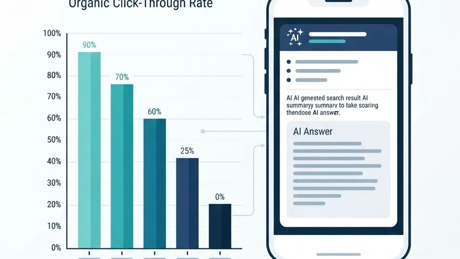 Zero-click search and declining click-through rate in 2026